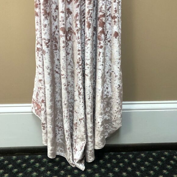 Xscape Crushed Velvet Halter Sheath Gown with open back (8) - Picture 10 of 13